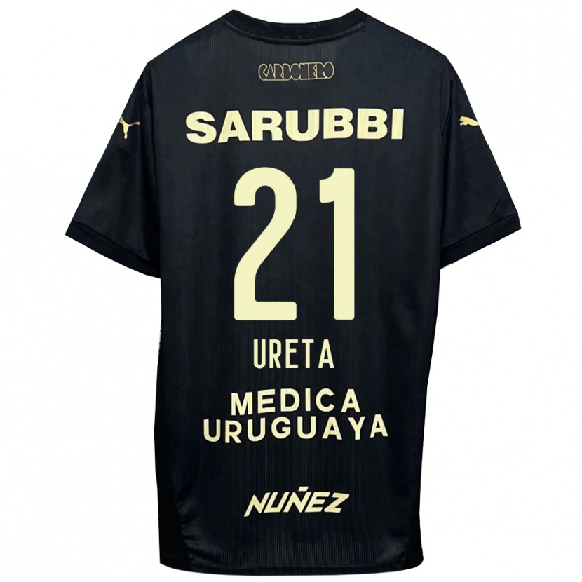 Danxen Niño Camiseta Mateo Ureta #21 Negro Oro 2ª Equipación 2025/26 La Camisa México