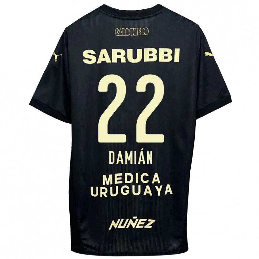 Danxen Niño Camiseta Damián Suárez #22 Negro Oro 2ª Equipación 2025/26 La Camisa México