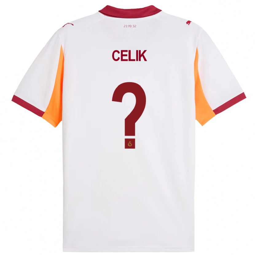 Danxen Niño Camiseta Berke Celik #0 Blanco Rojo 2ª Equipación 2025/26 La Camisa México