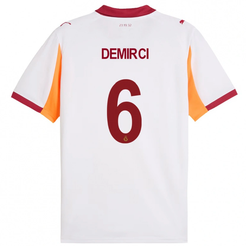 Danxen Niño Camiseta Ayşe Demirci #6 Blanco Rojo 2ª Equipación 2025/26 La Camisa México