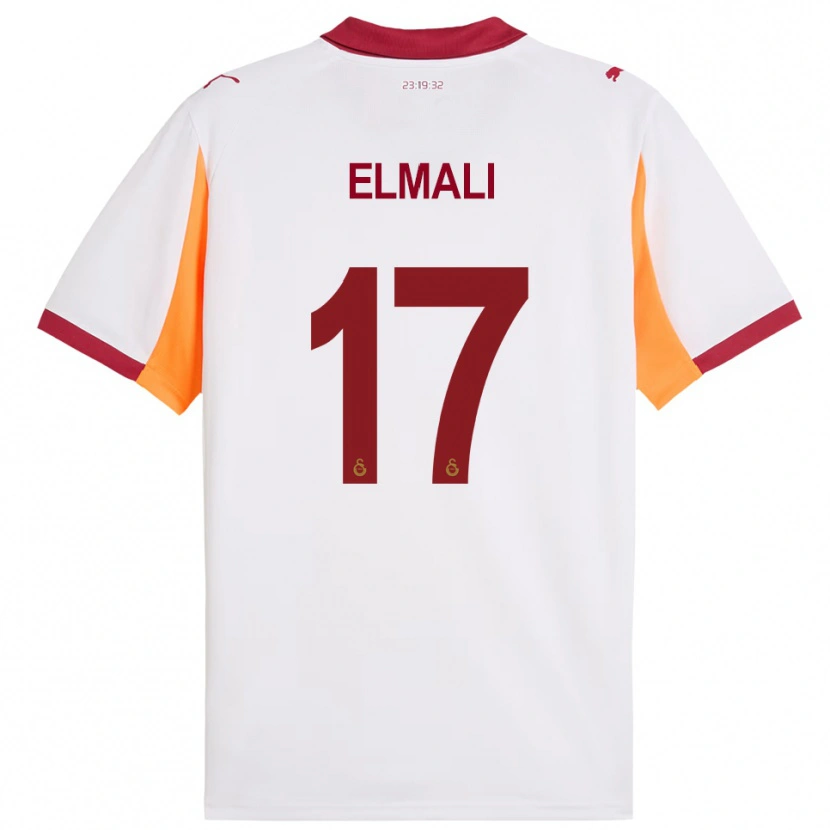 Danxen Niño Camiseta Eren Elmalı #17 Blanco Rojo 2ª Equipación 2025/26 La Camisa México