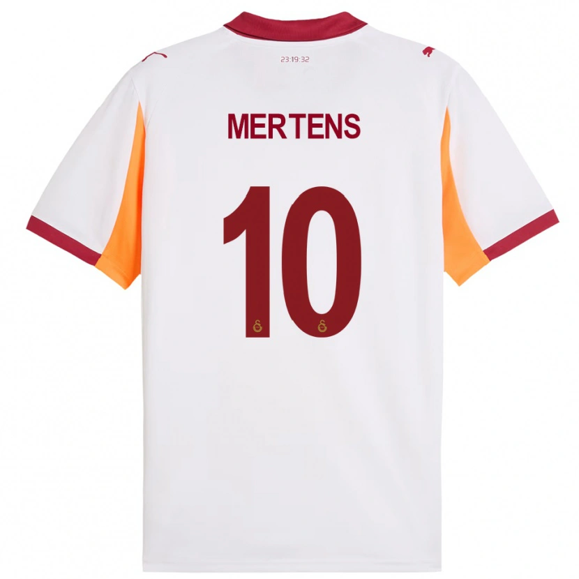 Danxen Niño Camiseta Dries Mertens #10 Blanco Rojo 2ª Equipación 2025/26 La Camisa México