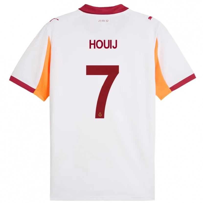 Danxen Niño Camiseta Mariem Houij #7 Blanco Rojo 2ª Equipación 2025/26 La Camisa México