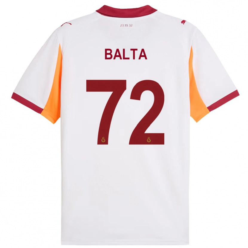 Danxen Niño Camiseta Çağrı Balta #72 Blanco Rojo 2ª Equipación 2025/26 La Camisa México
