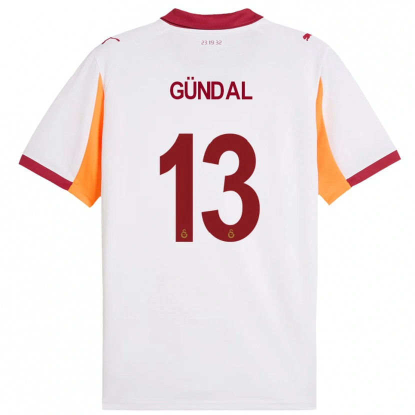 Danxen Niño Camiseta Efe Gündal #13 Blanco Rojo 2ª Equipación 2025/26 La Camisa México