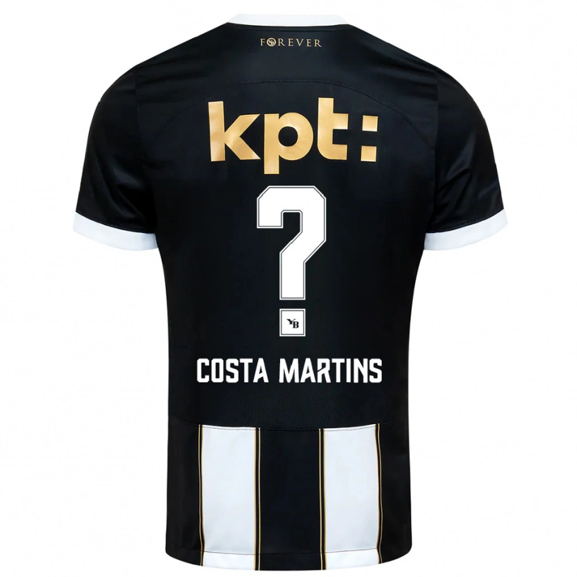 Danxen Niño Camiseta Yvann Costa Martins #0 Negro Blanco 2ª Equipación 2025/26 La Camisa México