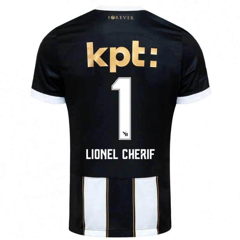 Danxen Niño Camiseta Kader Cherif #1 Negro Blanco 2ª Equipación 2025/26 La Camisa México