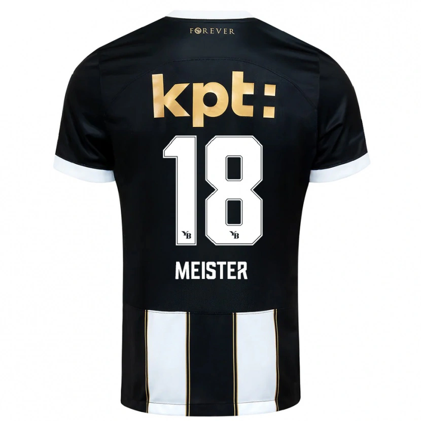 Danxen Niño Camiseta Wibke Meister #18 Negro Blanco 2ª Equipación 2025/26 La Camisa México
