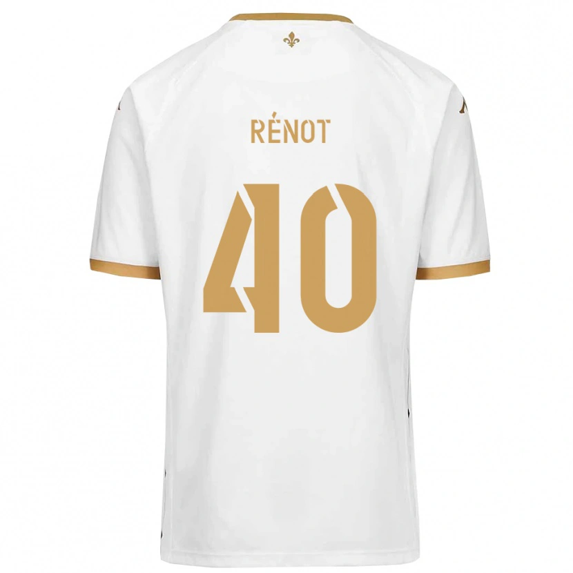 Danxen Niño Camiseta Sébastien Rénot #40 Blanco Dorado 2ª Equipación 2025/26 La Camisa México