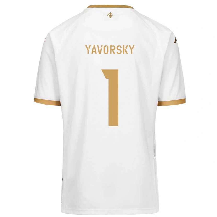 Danxen Niño Camiseta Nathan Yavorsky #1 Blanco Dorado 2ª Equipación 2025/26 La Camisa México