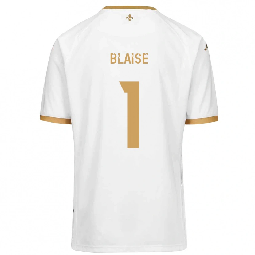 Danxen Niño Camiseta Enzo Blaise #1 Blanco Dorado 2ª Equipación 2025/26 La Camisa México