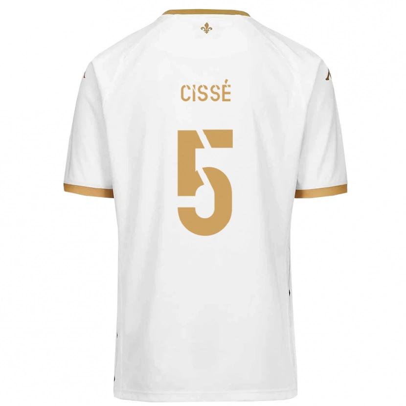 Danxen Niño Camiseta Bilal Cissé #5 Blanco Dorado 2ª Equipación 2025/26 La Camisa México