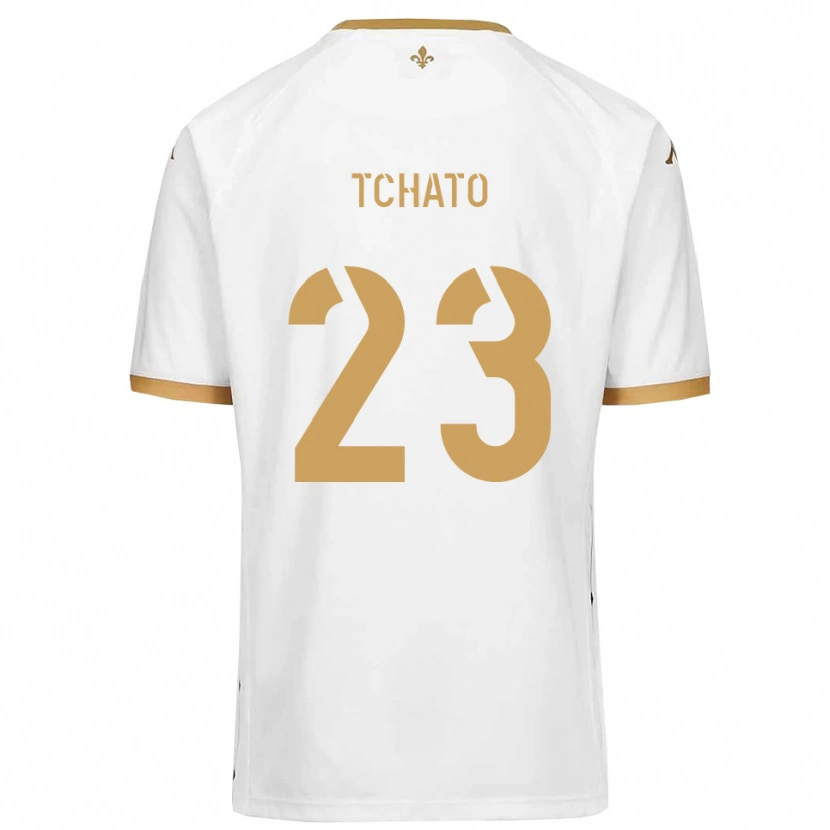 Danxen Niño Camiseta Ryan Tchato #23 Blanco Dorado 2ª Equipación 2025/26 La Camisa México