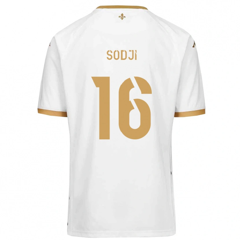 Danxen Niño Camiseta Alexandre Sodji #16 Blanco Dorado 2ª Equipación 2025/26 La Camisa México