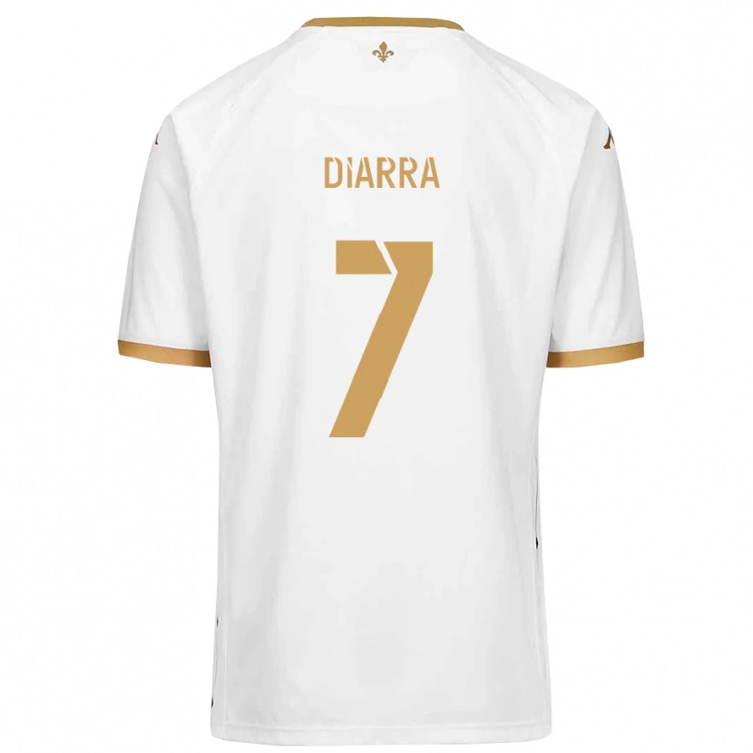 Danxen Niño Camiseta Cheick Diarra #7 Blanco Dorado 2ª Equipación 2025/26 La Camisa México
