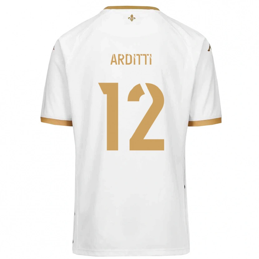 Danxen Niño Camiseta Nathan Arditti #12 Blanco Dorado 2ª Equipación 2025/26 La Camisa México
