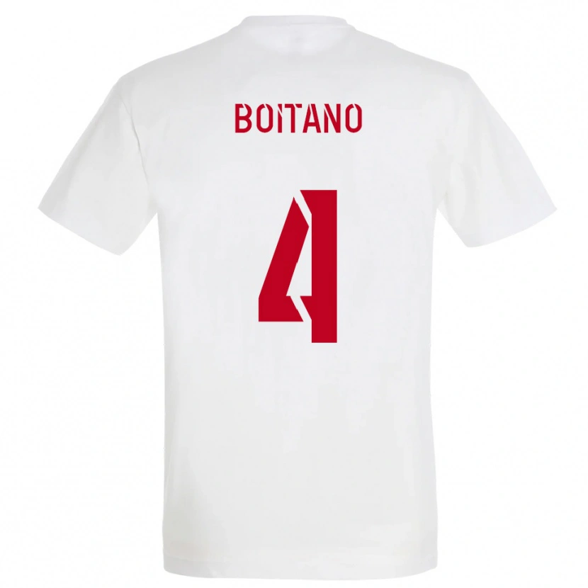 Danxen Niño Camiseta Jean-Baptiste Boitano #4 Blanco Rojo Amarillo 2ª Equipación 2025/26 La Camisa México