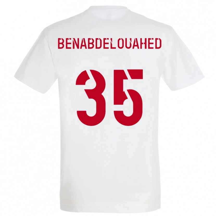 Danxen Niño Camiseta Kaïs Benabdelouahed #35 Blanco Rojo Amarillo 2ª Equipación 2025/26 La Camisa México