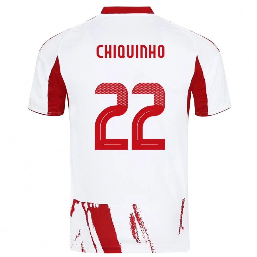 Danxen Niño Camiseta Chiquinho #22 Blanco Rojo 2ª Equipación 2025/26 La Camisa México
