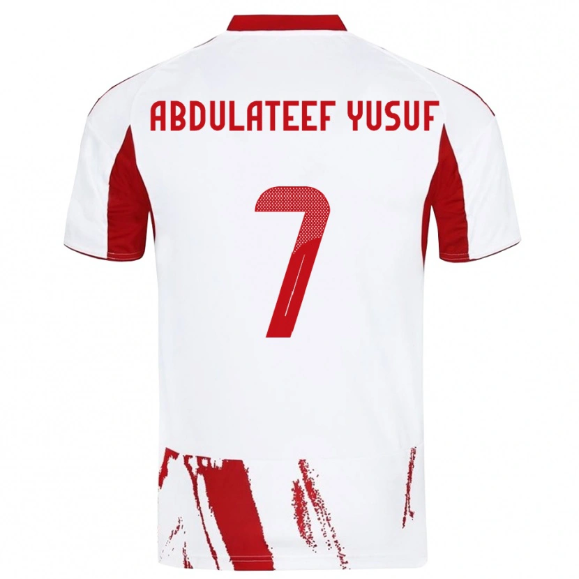 Danxen Niño Camiseta Taiye Abdulateef Yusuf #7 Blanco Rojo 2ª Equipación 2025/26 La Camisa México