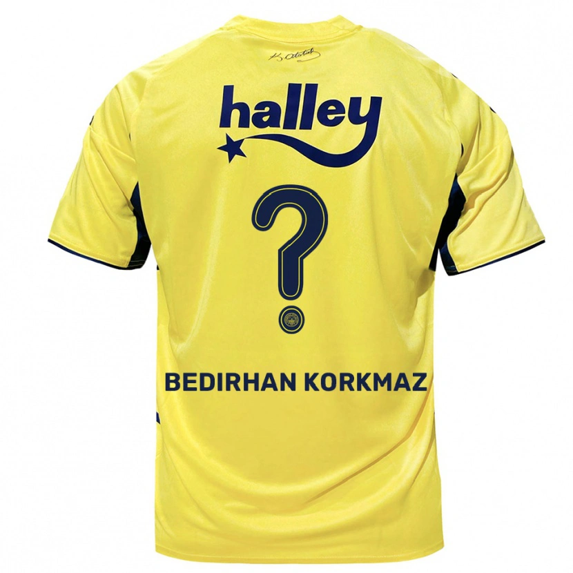 Danxen Niño Camiseta Yağız Bedirhan Korkmaz #0 Amarillo Marino 2ª Equipación 2025/26 La Camisa México