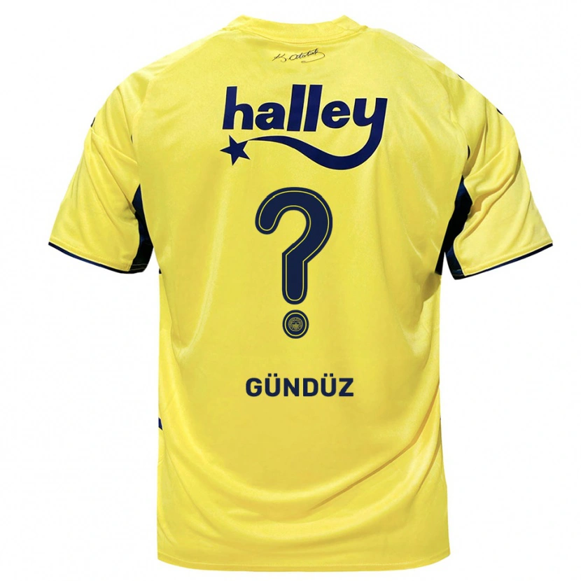 Danxen Niño Camiseta Kerem Gündüz #0 Amarillo Marino 2ª Equipación 2025/26 La Camisa México