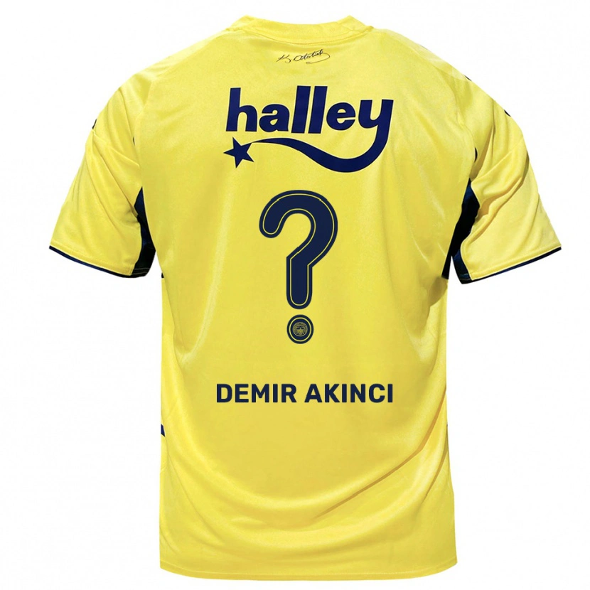 Danxen Niño Camiseta Nazım Demir Akıncı #0 Amarillo Marino 2ª Equipación 2025/26 La Camisa México
