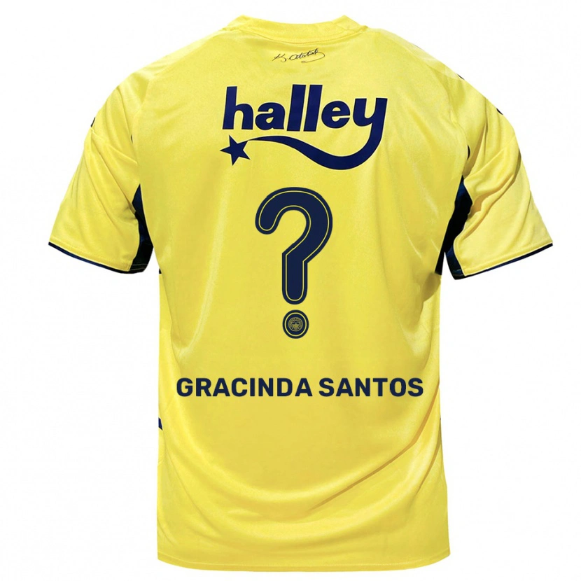 Danxen Niño Camiseta Elena Gracinda Santos #0 Amarillo Marino 2ª Equipación 2025/26 La Camisa México