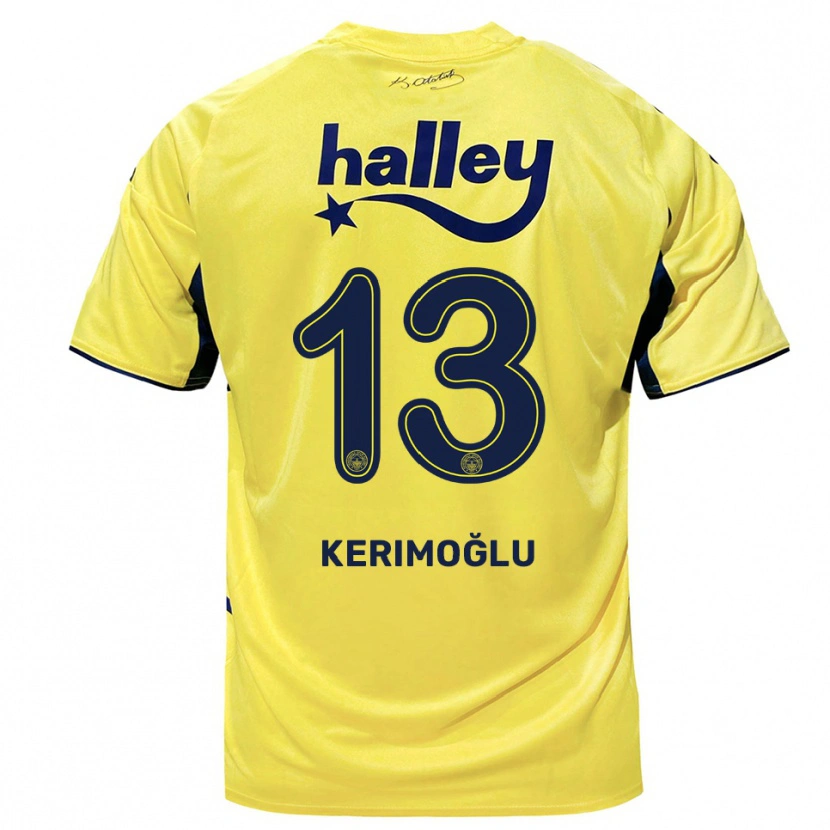 Danxen Niño Camiseta Zeynep Kerimoğlu #13 Amarillo Marino 2ª Equipación 2025/26 La Camisa México