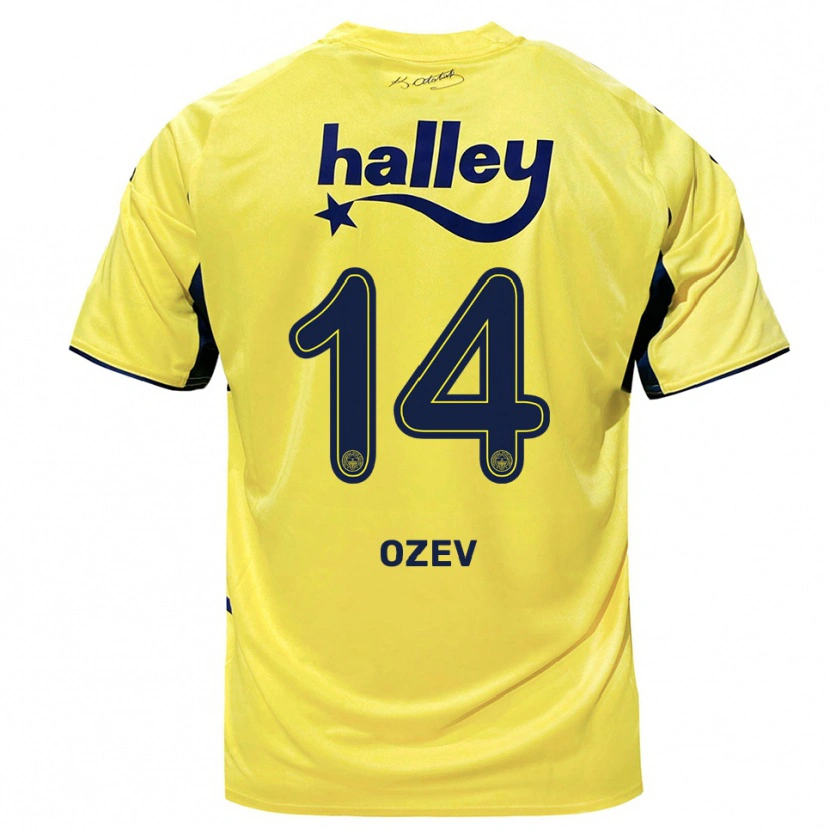 Danxen Niño Camiseta Ümran Özev #14 Amarillo Marino 2ª Equipación 2025/26 La Camisa México
