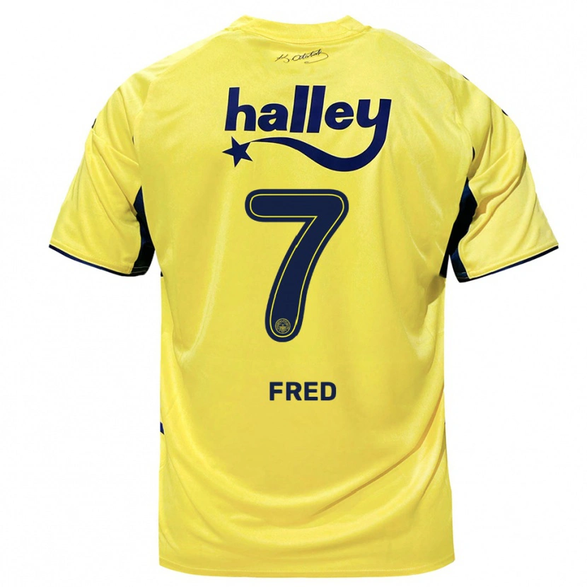 Danxen Niño Camiseta Fred #7 Amarillo Marino 2ª Equipación 2025/26 La Camisa México