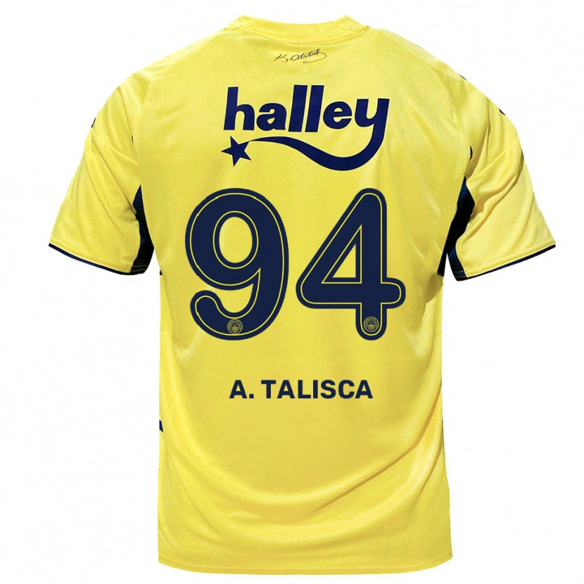 Danxen Niño Camiseta Talisca #94 Amarillo Marino 2ª Equipación 2025/26 La Camisa México