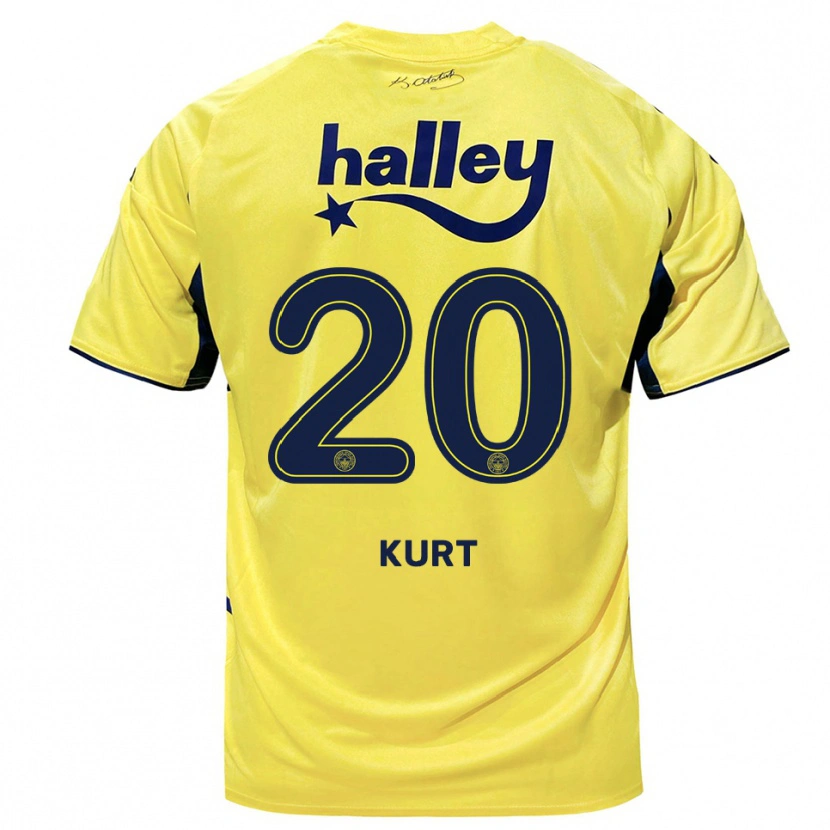 Danxen Niño Camiseta Metehan Kurt #20 Amarillo Marino 2ª Equipación 2025/26 La Camisa México