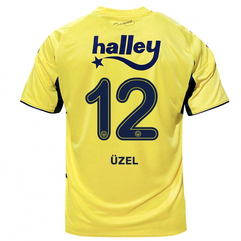 Danxen Niño Camiseta Nevzat Üzel #12 Amarillo Marino 2ª Equipación 2025/26 La Camisa México