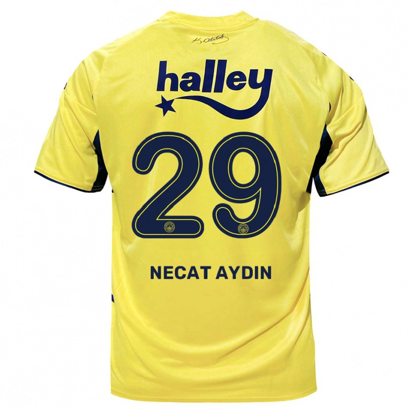 Danxen Niño Camiseta Ahmet Necat Aydın #29 Amarillo Marino 2ª Equipación 2025/26 La Camisa México