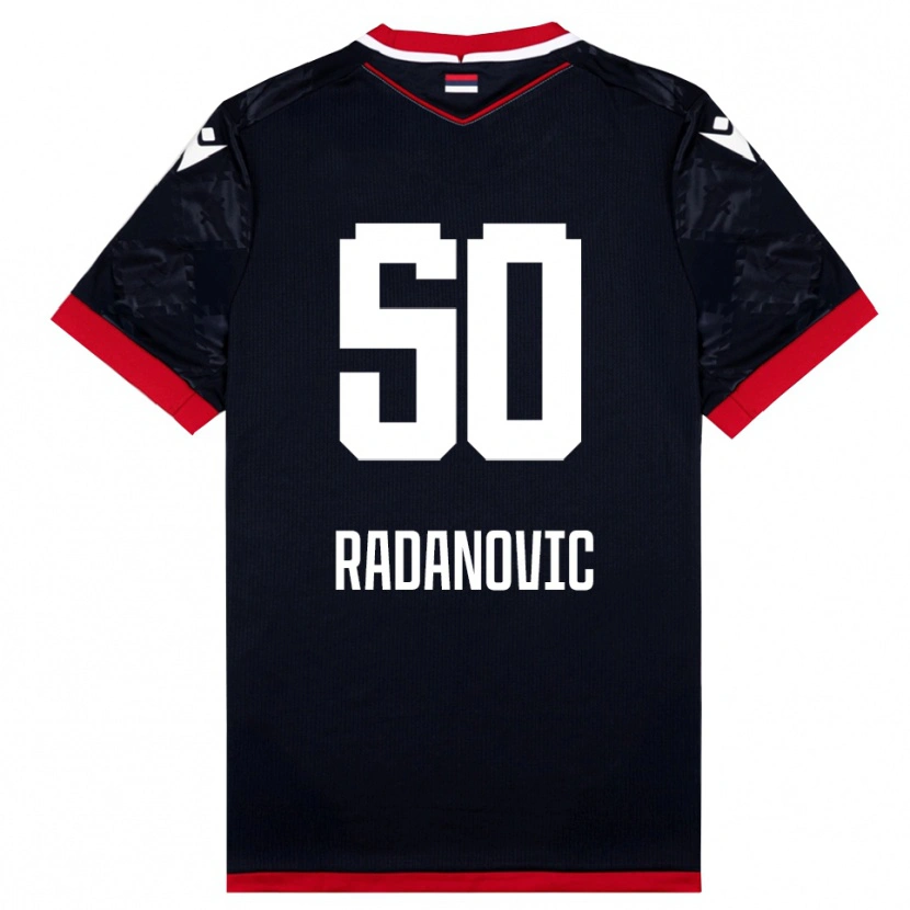 Danxen Niño Camiseta Savo Radanovic #50 Negro Rojo 2ª Equipación 2025/26 La Camisa México