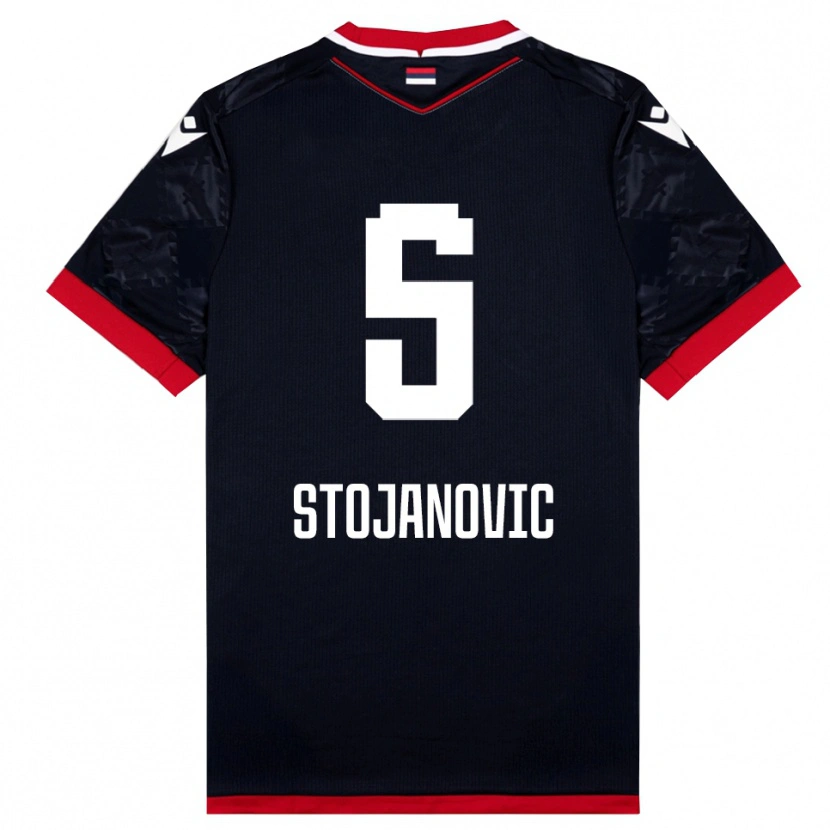 Danxen Niño Camiseta Viktor Stojanovic #5 Negro Rojo 2ª Equipación 2025/26 La Camisa México