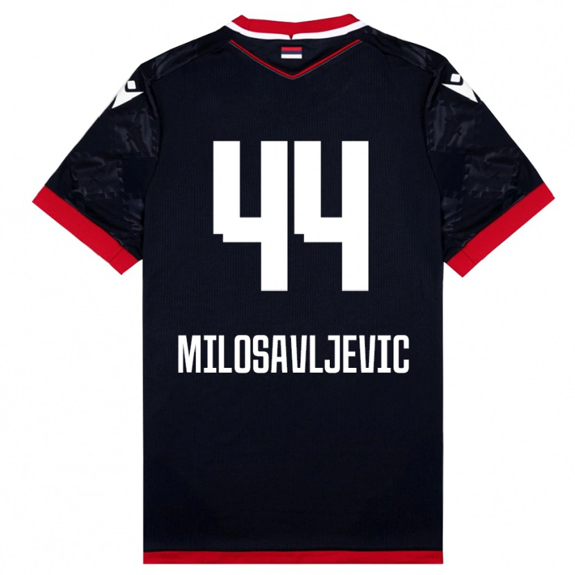 Danxen Niño Camiseta Veljko Milosavljevic #44 Negro Rojo 2ª Equipación 2025/26 La Camisa México