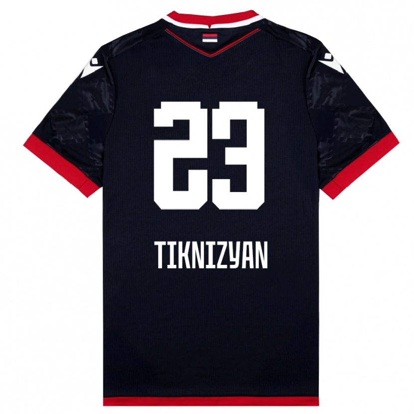 Danxen Niño Camiseta Nair Tiknizyan #23 Negro Rojo 2ª Equipación 2025/26 La Camisa México