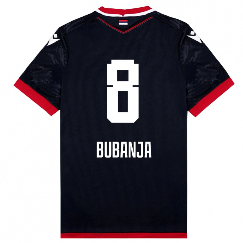 Danxen Niño Camiseta Igor Bubanja #8 Negro Rojo 2ª Equipación 2025/26 La Camisa México
