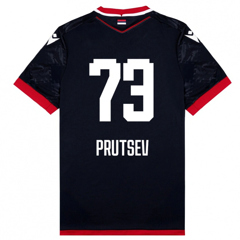 Danxen Niño Camiseta Egor Prutsev #73 Negro Rojo 2ª Equipación 2025/26 La Camisa México