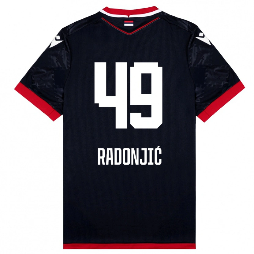 Danxen Niño Camiseta Nemanja Radonjić #49 Negro Rojo 2ª Equipación 2025/26 La Camisa México