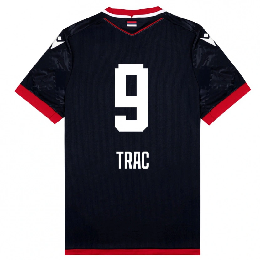 Danxen Niño Camiseta Jovan Trac #9 Negro Rojo 2ª Equipación 2025/26 La Camisa México
