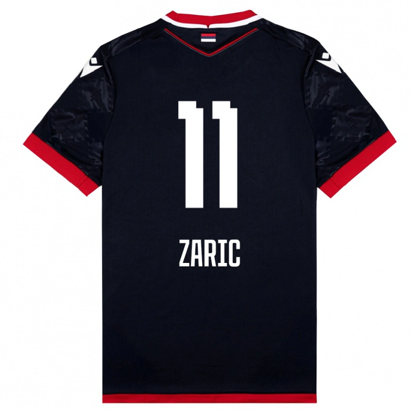 Danxen Niño Camiseta Luka Zaric #11 Negro Rojo 2ª Equipación 2025/26 La Camisa México