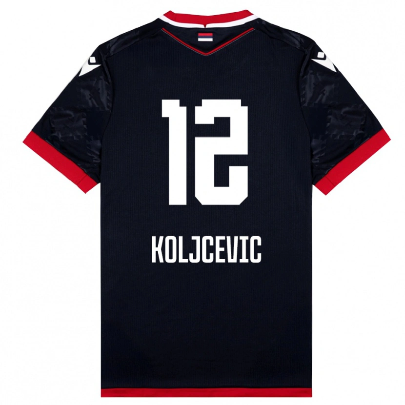 Danxen Niño Camiseta Danilo Koljcevic #12 Negro Rojo 2ª Equipación 2025/26 La Camisa México