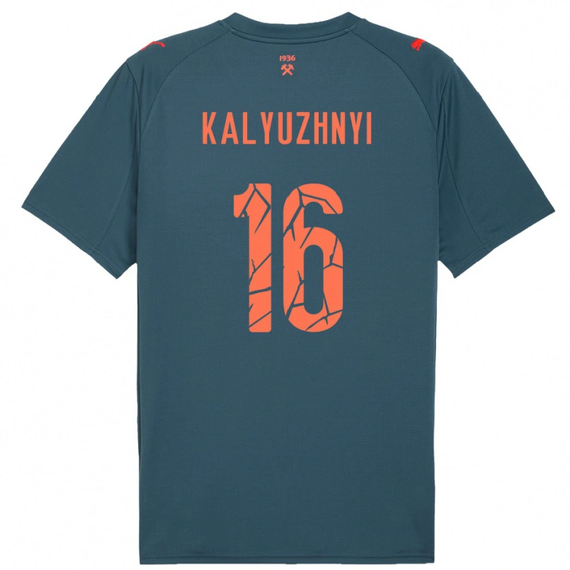 Danxen Niño Camiseta Nikita Kalyuzhnyi #16 Marino Rojo 2ª Equipación 2025/26 La Camisa México