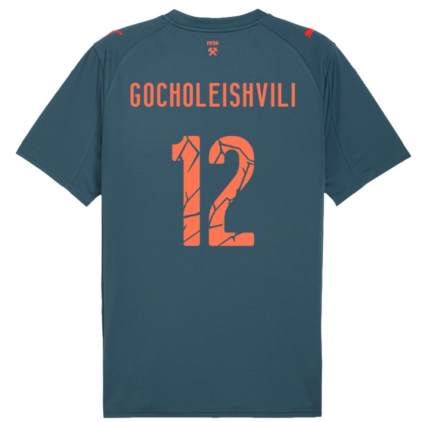 Danxen Niño Camiseta Giorgi Gocholeishvili #12 Marino Rojo 2ª Equipación 2025/26 La Camisa México