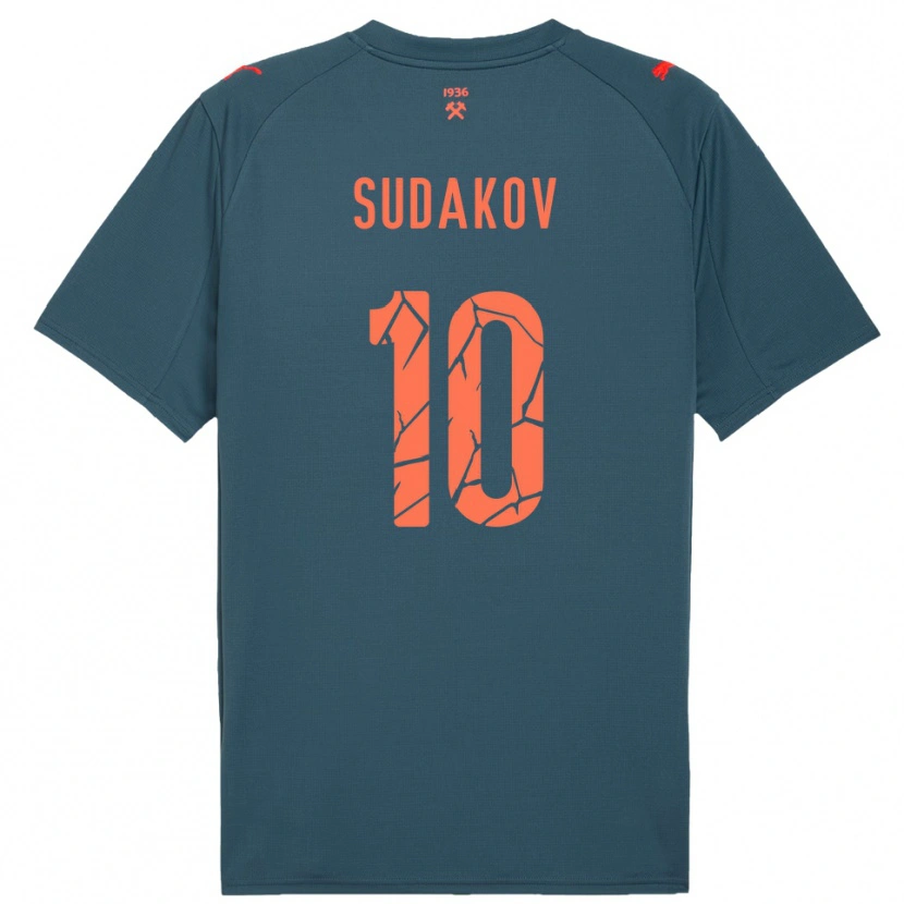 Danxen Niño Camiseta Georgiy Sudakov #10 Marino Rojo 2ª Equipación 2025/26 La Camisa México