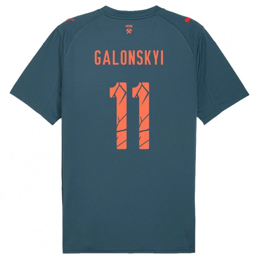 Danxen Niño Camiseta Valentyn Galonskyi #11 Marino Rojo 2ª Equipación 2025/26 La Camisa México