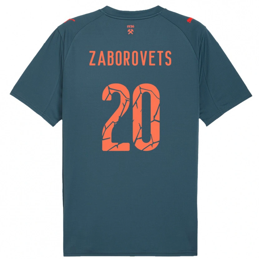 Danxen Niño Camiseta Lidiia Zaborovets #20 Marino Rojo 2ª Equipación 2025/26 La Camisa México